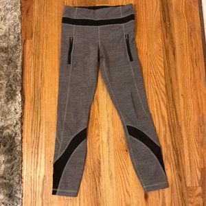 Lululemon grey mesh leggings